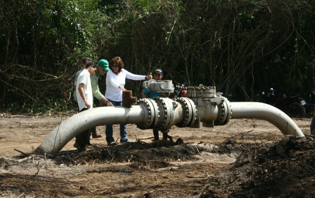 Válvula que explotó en Tabasca. (Foto: Prensa Unidad)